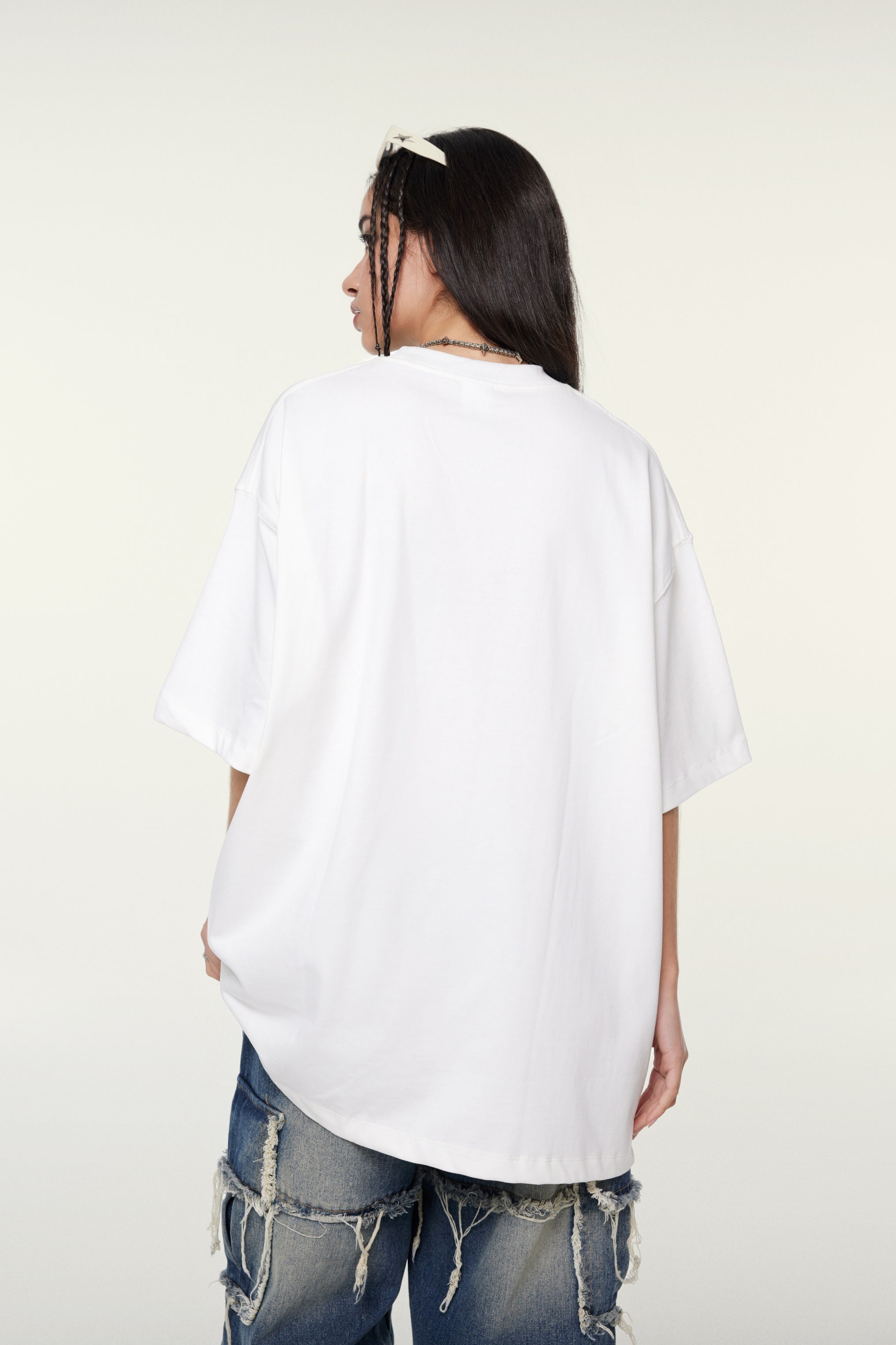 345GSM Women's Heavyweight T-shirt White