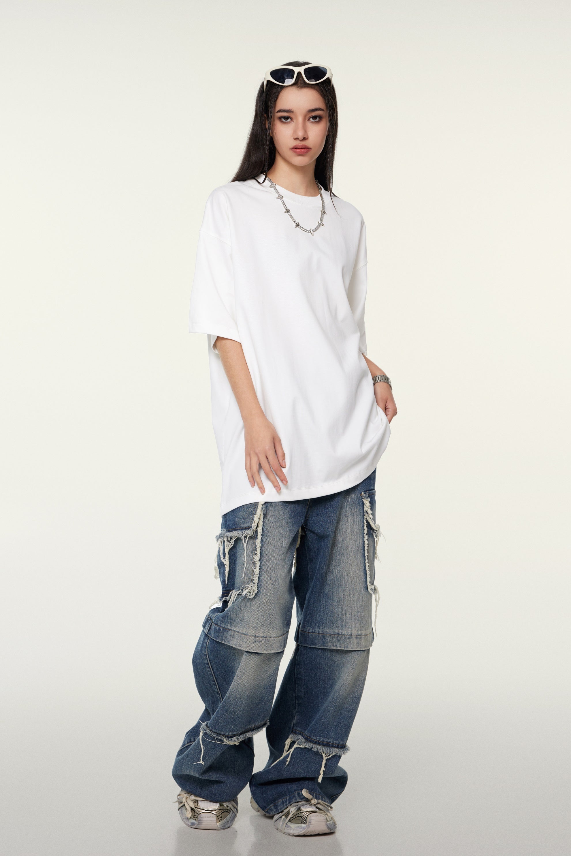 345GSM Women's Heavyweight T-shirt White