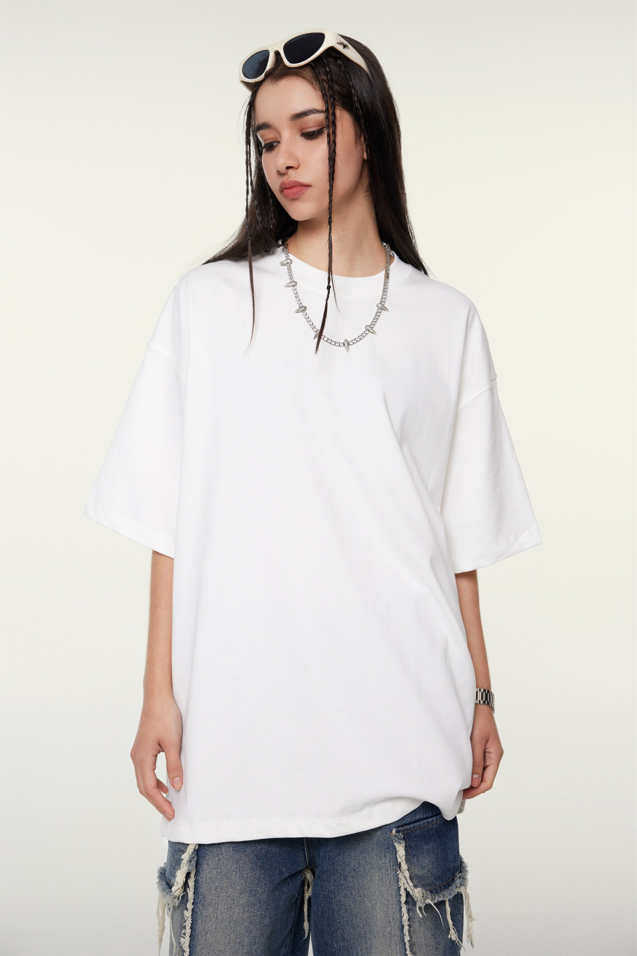 345GSM Women's Heavyweight T-shirt White