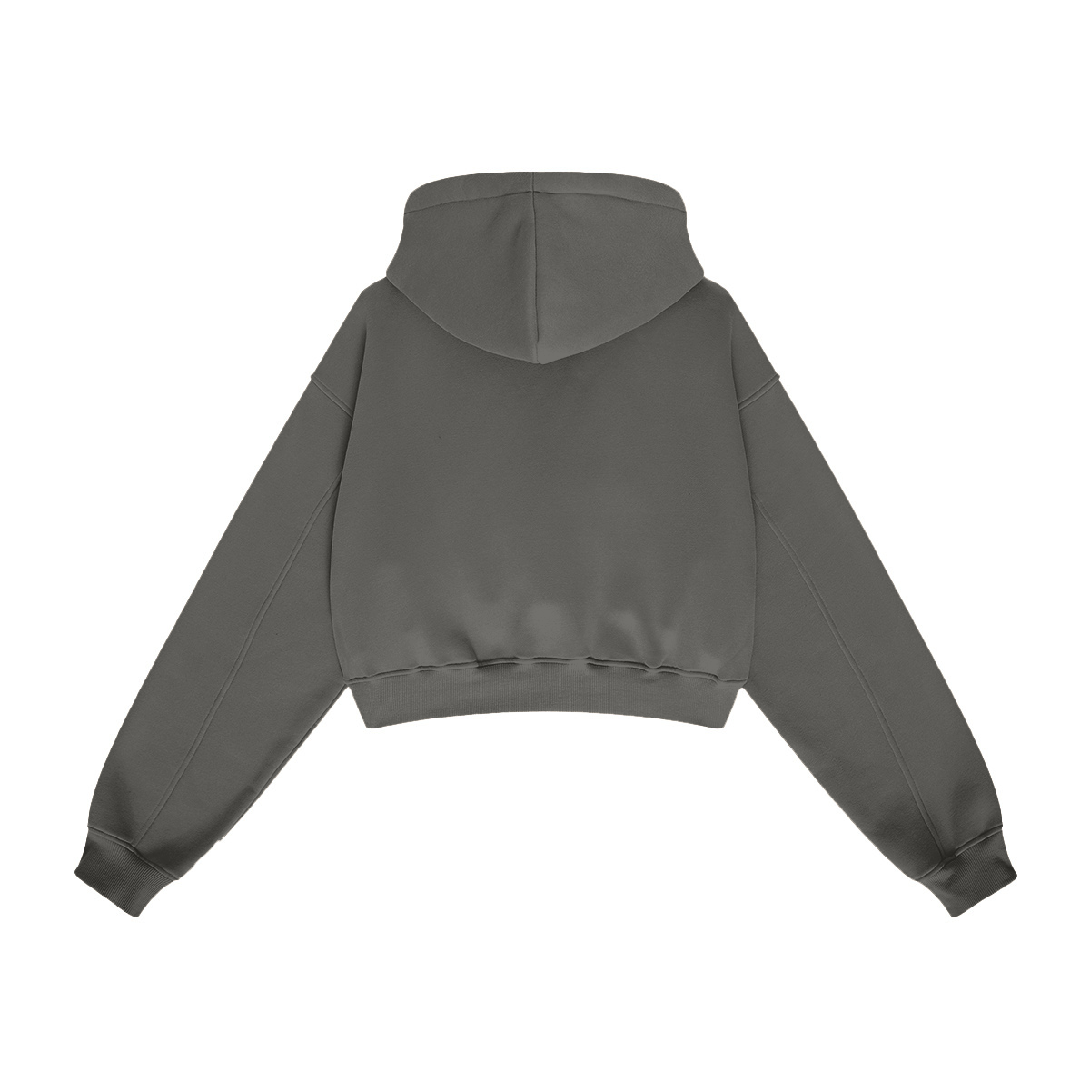 345GSM Women’s Heavyweight Cropped Fleece Hoodie Taupe